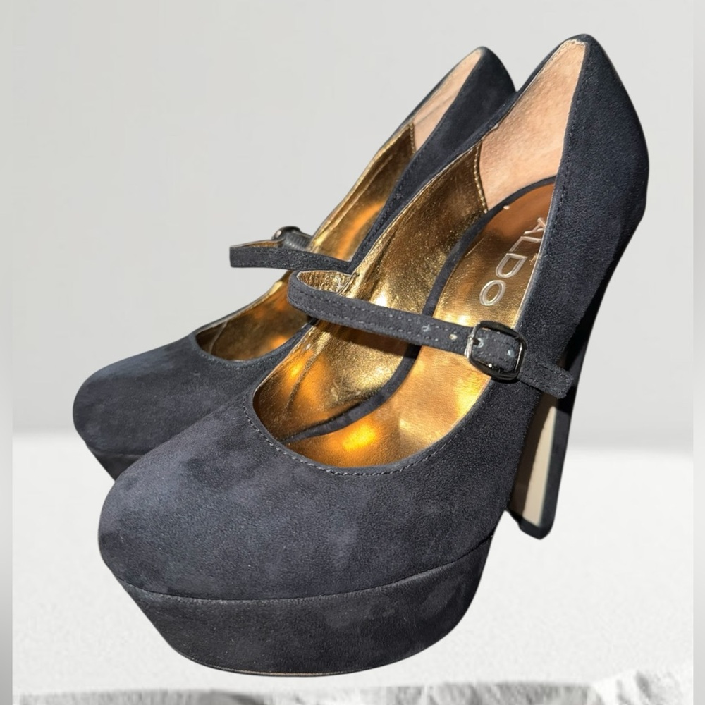 🖤👠 ALDO Black Suede Platform Heels | Size 35 - US 4-4.5 👠🖤